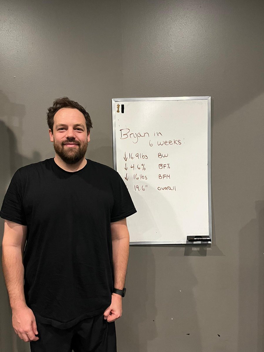 360FitnessRD's tweet image. 🌟 Shoutout to Bryan! 🎉 Finished his #6WeekChallenge: ✨ Lost 16.9 lbs, 16 lbs being fat ✨ Cut 4.6% body fat ✨ Dropped 19.6 inches overall
Amazing results, Bryan! Keep pushing towards your goals! 💪
Ready to start your journey? ➡️ 360fitness.ca/6weeks