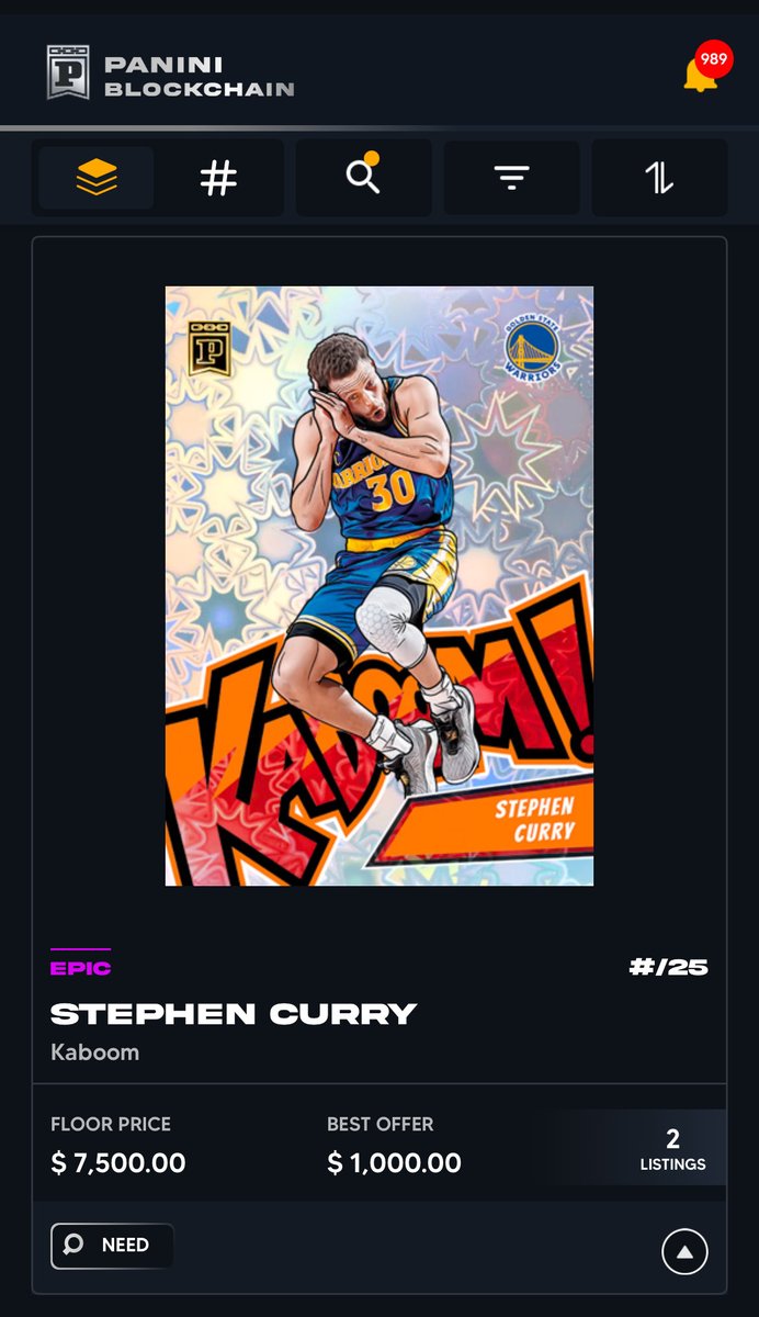 $30k for physical and digital numbered to /25 is a quarter of the cost at $7500.

Does this gap widen or narrow in the future, would love to get your take <a href="/itsgeoffwilson/">Geoff Wilson</a>