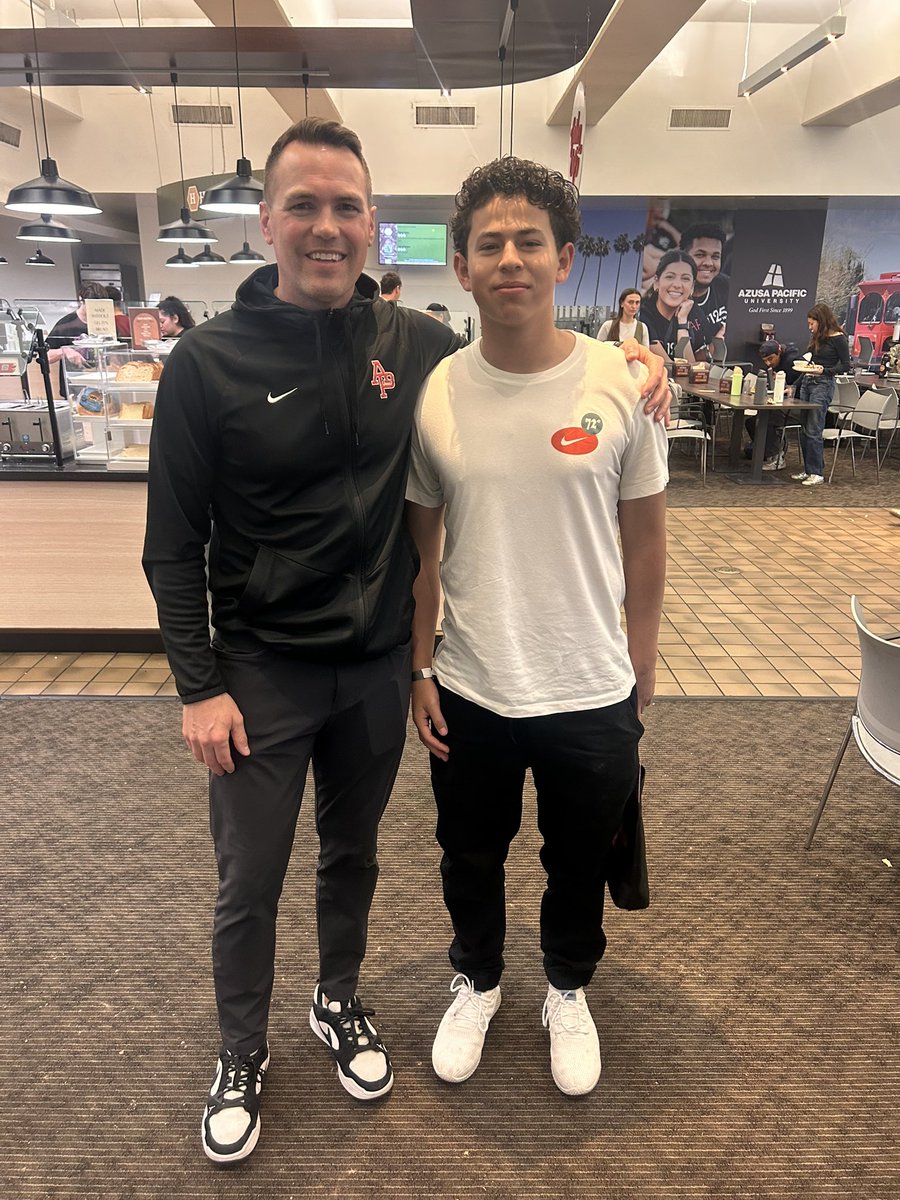 DomRobles16's tweet photo. Had a great time at @APUFootball visiting campus and learning what the football program has. I enjoyed seeing the academic and athletic lifestyle at a Christian College and had a great time! Thank you @BrothaCraig for the invite to come out! https://t.co/iEUIkZSvbV