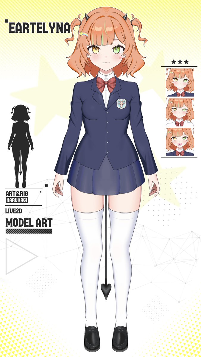 My new vtuber daughter 🧡💚
Live2d Model for <a href="/Catalya19285752/">Eartelyna</a>