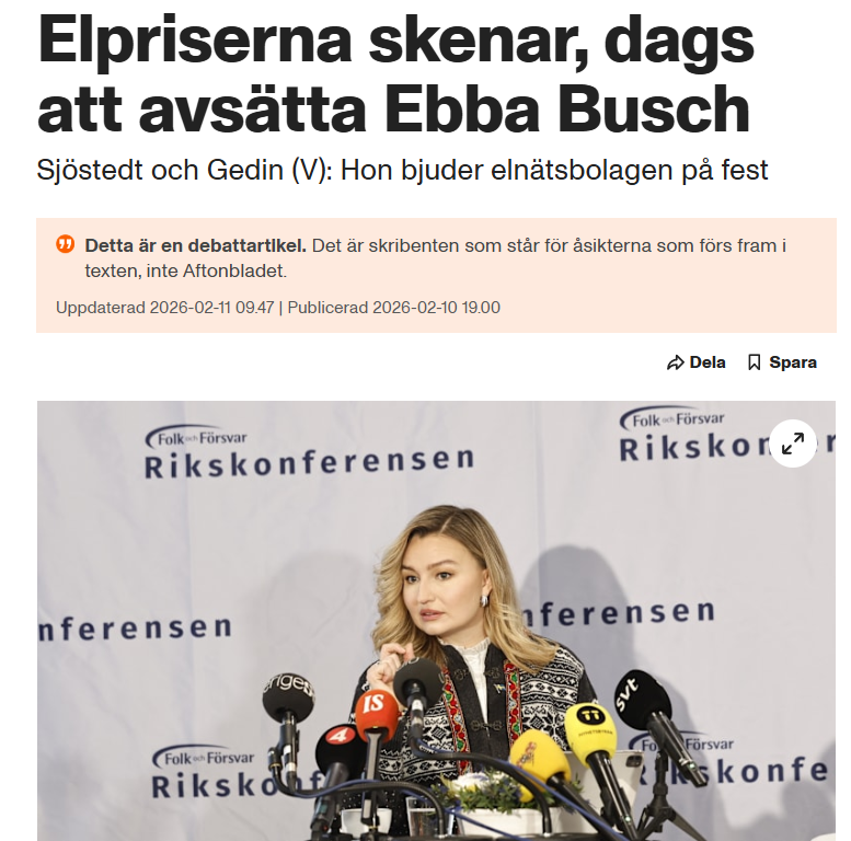 Hej alla härliga människor.

Vi behöver belysa den absurda politiska energipolitik som vänstern har marknadsfört de senaste veckorna.

Att det är högerns/Tidös fel att människor har hög el-räking.

Man kan nästan tro att de alla (politiker och följare) saknar egen möjlighet till