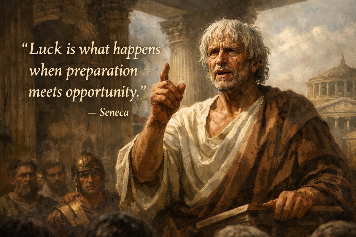 ByolBook's tweet photo. "Luck is what happens when preparation meets opportunity" 
                 -- Seneca https://t.co/ey7TNfookc