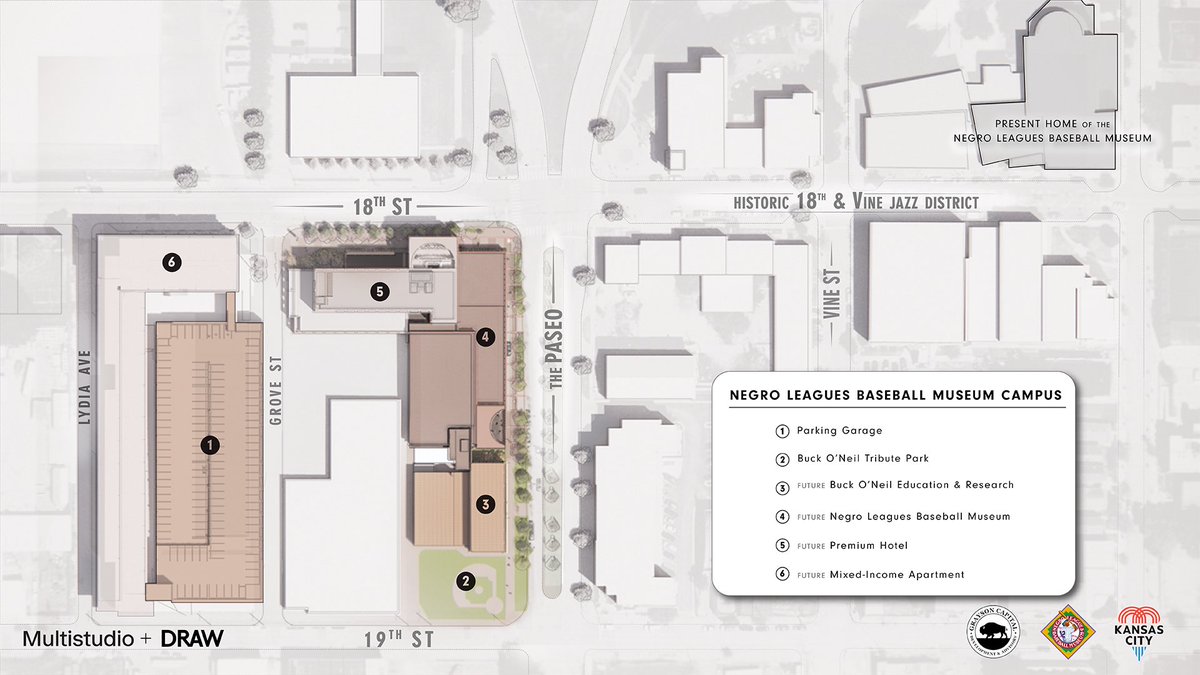 PITCH FOR THE FUTURE: Unveiled today the renderings of our new NLBM Campus which includes: the Buck O’Neil Center (at the Paseo YMCA), a nearly 40,000 sq-ft <a href="/NLBMuseumKC/">Negro Leagues Baseball Museum</a>, a <a href="/Marriott/">Marriott Hotels</a> Tribute Hotel and an almost 500 stall parking garage! 

<a href="/MLBNetworkRadio/">MLB Network Radio on SiriusXM</a> <a href="/Royals/">Kansas City Royals</a> <a href="/sn_mlb/">Sporting News MLB</a> <a href="/MLBPA/">MLBPA</a>