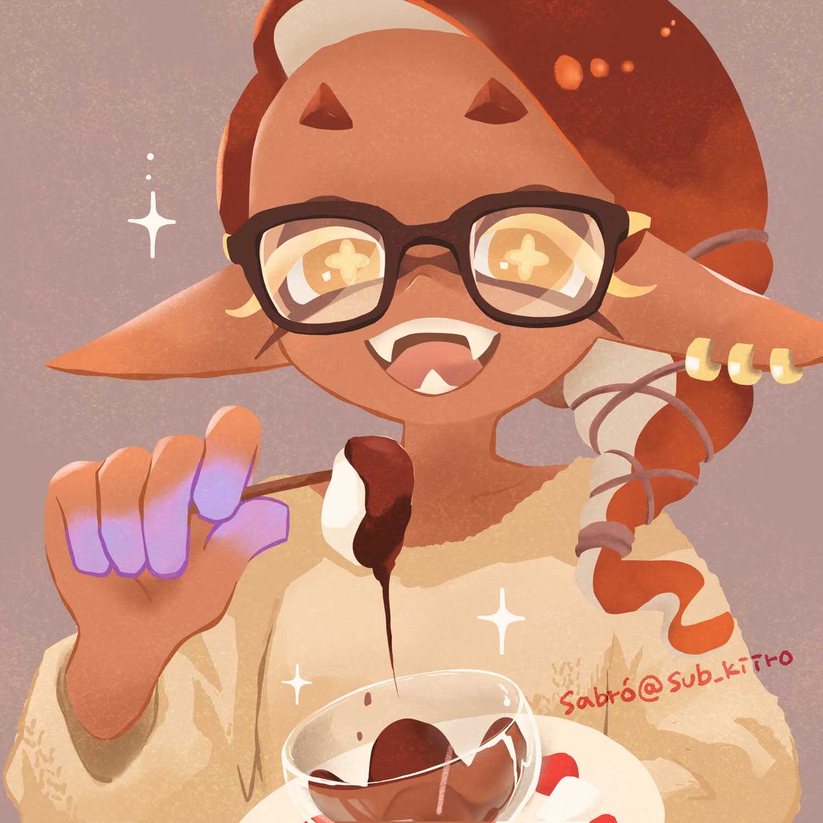 新しく描く時間なかったので、ミルクチョコレートなウツホちゃんをもう一度