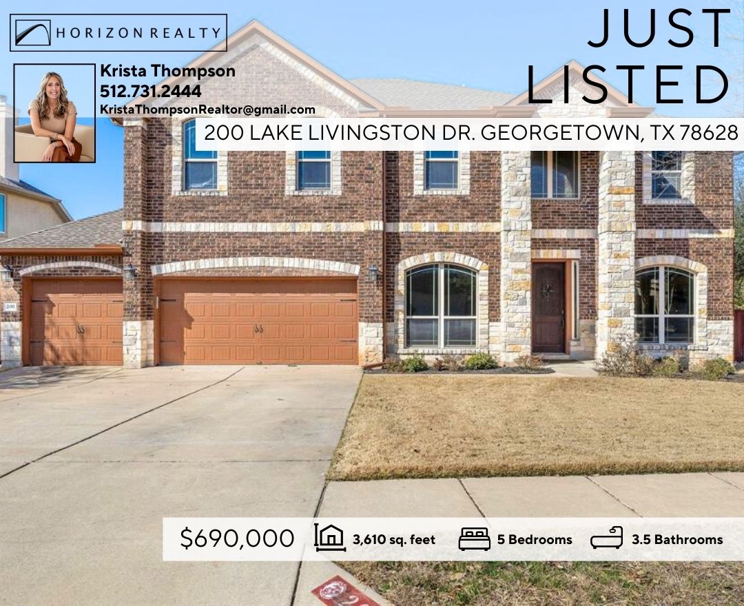 HorizonRealtyTX's tweet image. Horizon Agent, Krista Thompson just listed this spacious two-story home located in the highly desirable Parkside at Mayfield Ranch community, known for its welcoming atmosphere, beautiful green spaces, and resort-style amenities. #justlisted #realtor #HorizonRealty