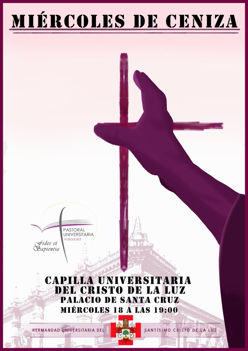 Desde pastoral universitaria nos invitan a vivir juntos la Eucaristía del Miércoles de Ceniza!!