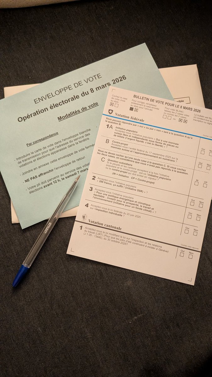 RodolpheMichael's tweet image. A fait son devoir citoyen !
#democratieCH #voteCH #GEvote