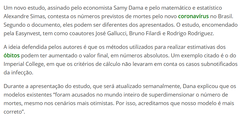 Fredkrepe's tweet photo. Sobre o Samy Dana, sou bloqueado por ele desde o dia em que eu perguntei se ele iria pedir desculpas pelo estudo fajuto que fez falando que o pico da pandemia seria entre abril e maio de 2020 e que serviu de munição a todo tipo de negacionismo e pressão para a reabertura durante os momentos iniciais.

Esse cara deveria estar ostracizado, talvez até responsabilizado de outras formas por conta do que fez naquele momento, mas continua falando como se nada disso tivesse acontecido.