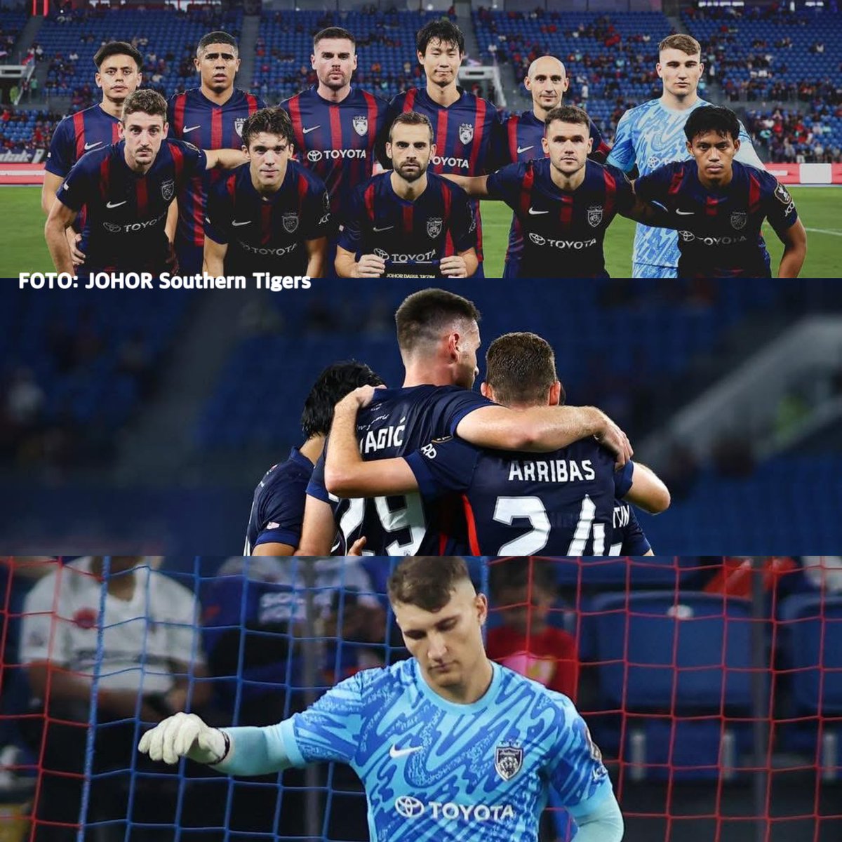 JdtfcC's tweet photo. Morning, Southern Tigers! ☀️🐯
Masih belum move on dengan kemenangan 5-0 semalam? Debut hatrik Ajdin & ketangkasan Christian Abad memang kelas!
Nikmati Sabtu anda, Bangsa Johor. Jumpa Selasa depan di SSI untuk misi Asia! 🔵🔴🔥
#JDT #GoodMorning #HarimauSelatan #JDTFC https://t.co/rAbEextuuo