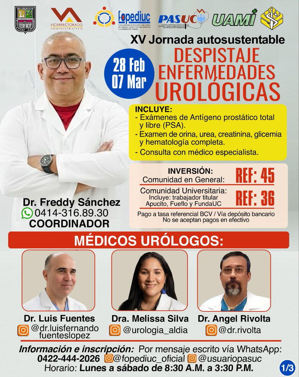 Información vía mensaje escrito WhatsApp al 0422 4442026. Lunes a Sábado  de 830 a 330 pm.. Domingos 9 am a 12. Carnaval de 830 am a 2 pm.