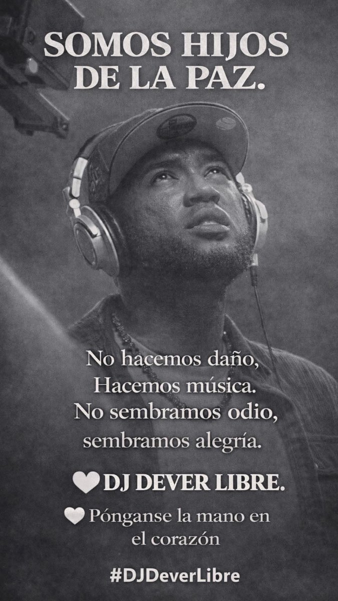 Si apoyas a DJ Dever,
Si eres su amigo,
Si estás con él,
Si crees en la cultura y en la música…

Es importante que publiques esta imagen desde tus perfiles oficiales:

📌 En tu perfil de Facebook
📌 En tu perfil de Instagram
📌 En el feed de TikTok

No solo en historias.
En el