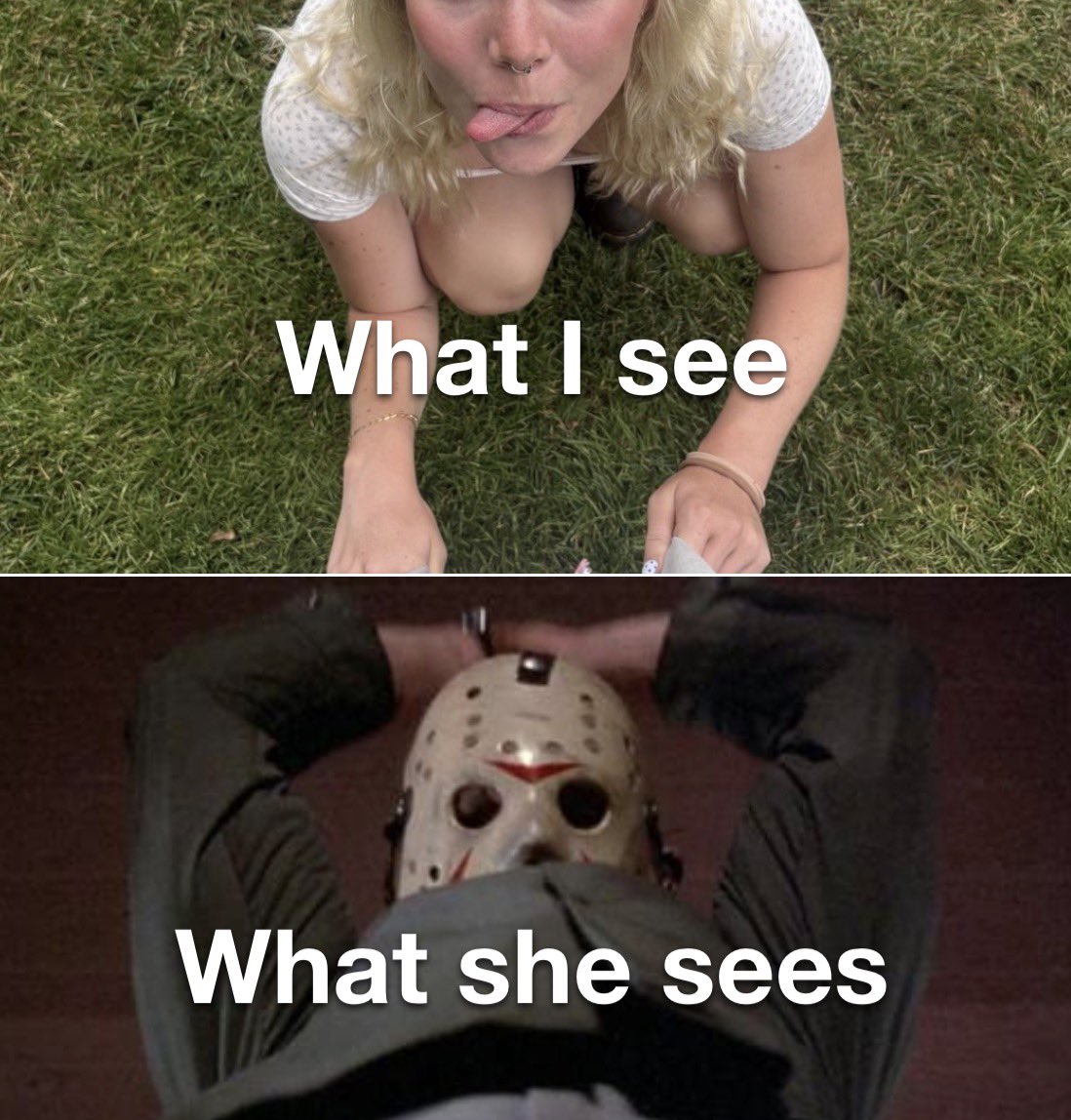 BuffaloBilling2's tweet photo. POV: Happy Friday the 13th!

#fridaythethirteenth #meme #memes #dank #dankmeme https://t.co/dv6FD9lJ1M