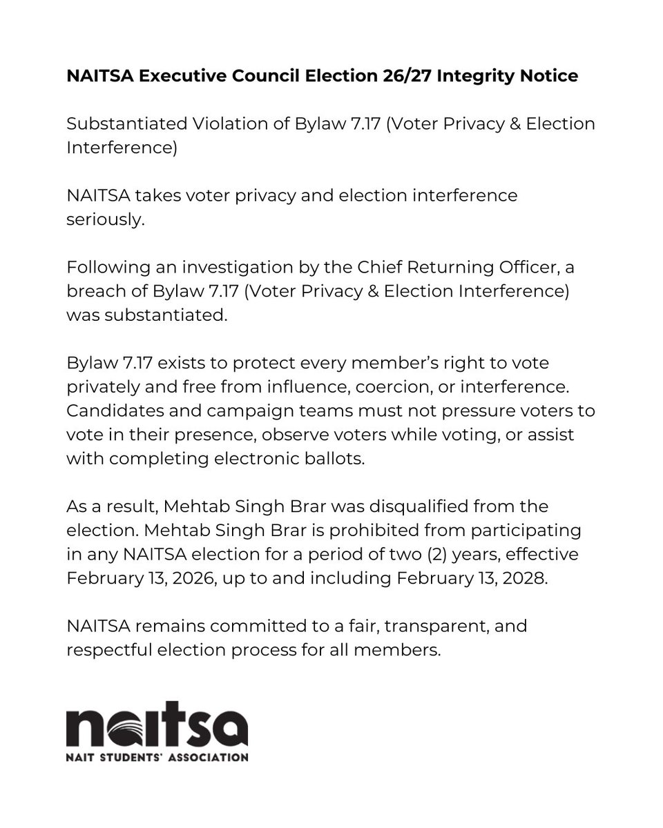 NAIT Students' Assn. tweet media