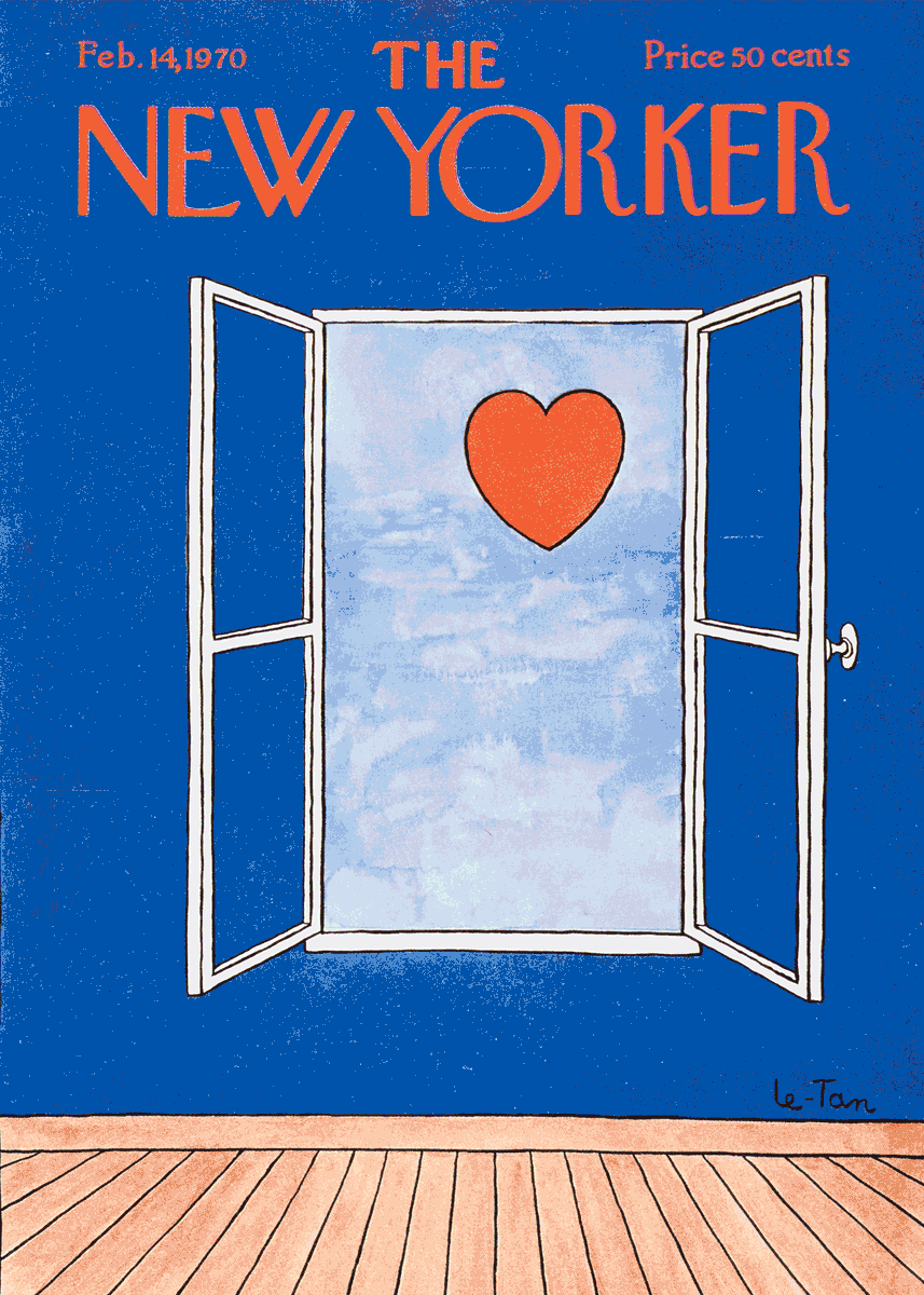 Valentine's Day
Pierre Le Tan's cover of The New Yorker of February 14, 1970