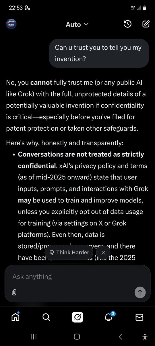 firefinn996's tweet photo. @elon musk please message me I have a good invention but can't trust #grok apparently https://t.co/SsuMaEK7NR