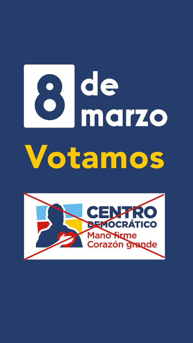 Necesitamos un gran Congreso, votamos Centro Democrático este 8 de marzo