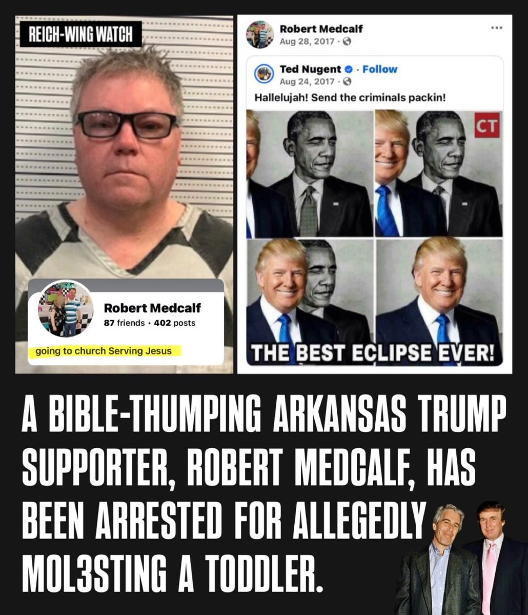 Every day is another MAGA scumbag getting arrested for raping kids. This time a toddler. 🤬
