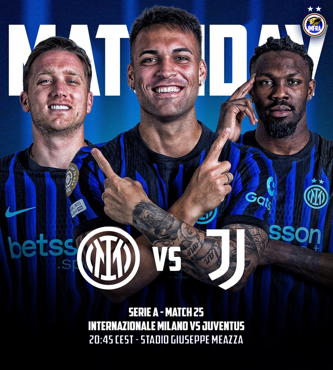 InterMilanFRA's tweet photo. Le serpent vs le zèbre.
Le bien vs le mal.
Les honnêtes vs les voleurs. 
Le smoking blanc vs la tenue des prisonniers. 

⚫️ JOUR DE DERBY D’ITALIA 🔵 https://t.co/NHnySlIg3I