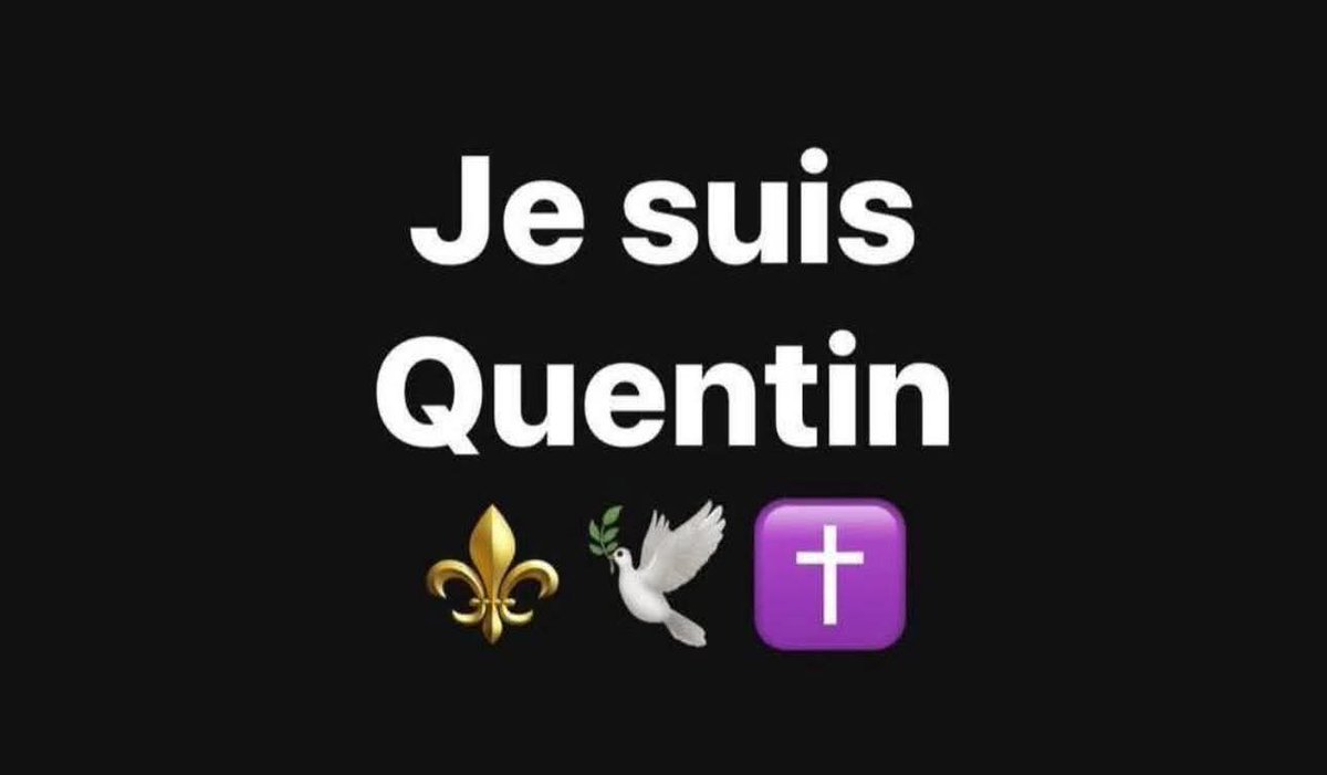 #JesuisQuentin
#JusticePourQuentin 
Prions pour Quentin 🙏

Les véritables fascistes sont ceux qui agressent et qui tuent.