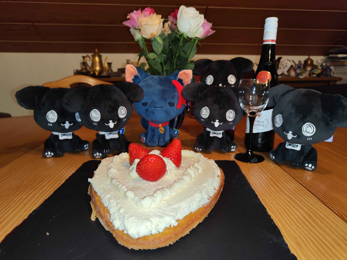 Happy Valentines Day Merry and Dog Army <3 
I love you all and you make my life so much better. 
I wish you a happy day <3
Here is some Cake and Wine for you to enjoy.  
#Merryweather #MerryArt