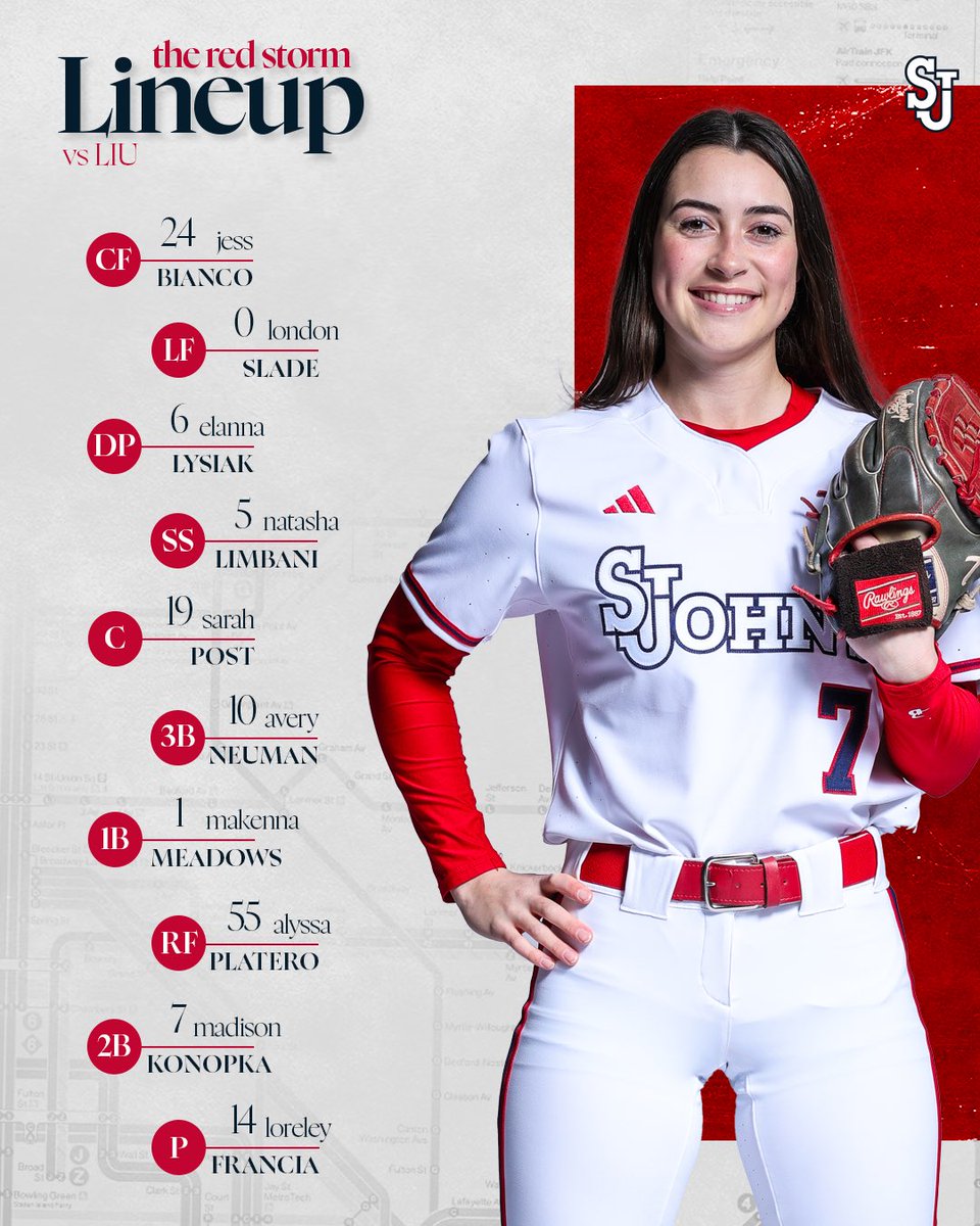 Lineup for game two against LIU 🔥

#RedStorm