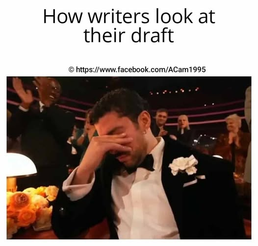It's either, "I can't believe this is MY draft!" or "I can't believe this is my DRAFT!"