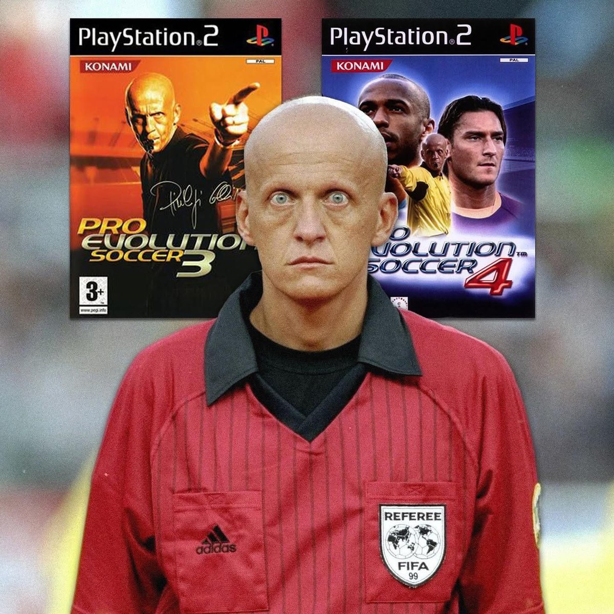 El único árbitro en la historia en aparecer en una portada de un videojuego de fútbol, una leyenda 🇮🇹