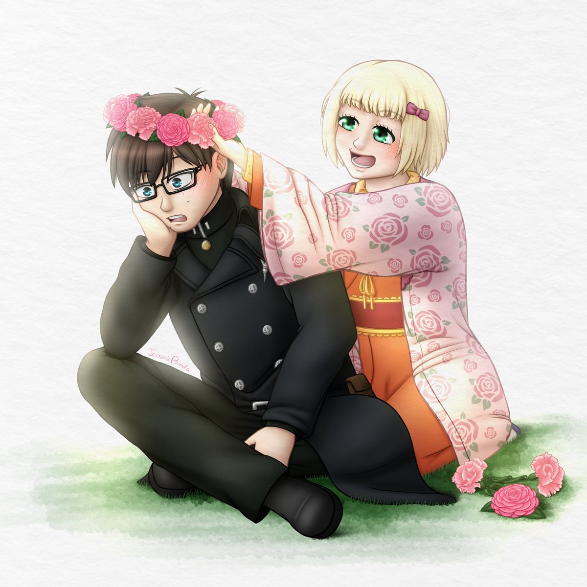 "Always there to cheer me up." 🤍💚

Happy Valentine's Day! 💕

#YukiShi #aoex #BlueExorcist