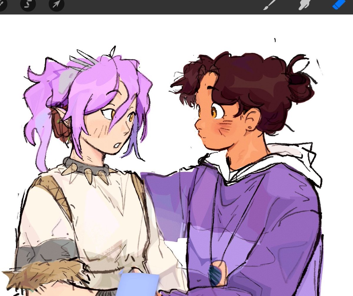 I might have lost my mind just a tiny little bit yesterday 🥹 the Lumity designs so cute I had to draw them before huntlow 💆💆#toh