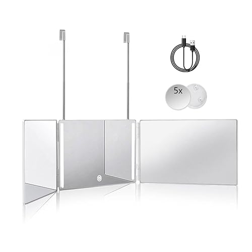 I just received HIEEY 3 Way 360 Trifold Mirror with LED, Height Adjustable Telescoping Hooks,and 5X Magnification for Makeup,Hair Cutting/Styling (White) - White (with LED) from Scrumpy via Throne. Thank you! throne.com/kuriimuvt #Wishlist #throne