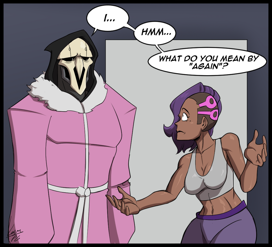 Loganpg3's tweet image. Sombra and Reaper as roommates 
#Overwatch #fanart