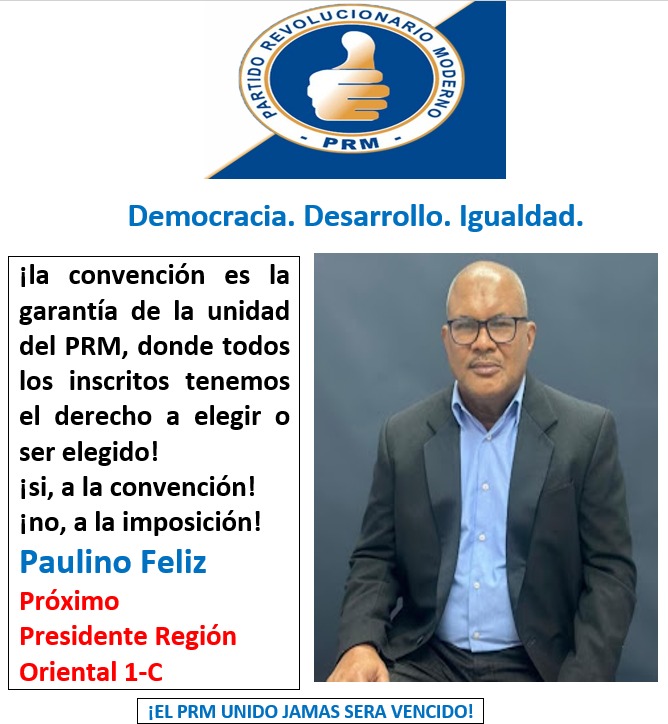 ZorrillaJos's tweet photo. Tal como lo dice el próximo presidente de la región 1-C, Paulino Felíz, la convención es la única salida que tiene el PRM para garantizar la unidad de sus bases. https://t.co/3waHHVUHhL