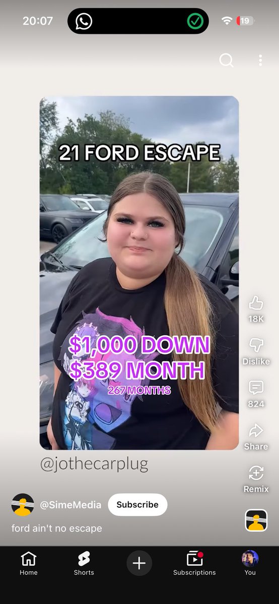 Depois ceis ficam falando que parcelar é coisa de brasileiro. A gata tá comprando o carro em VINTE E DOIS ANOS. O carro de $12k custaria $103k. Custaria pq nenhum carro dura 25 anos mais