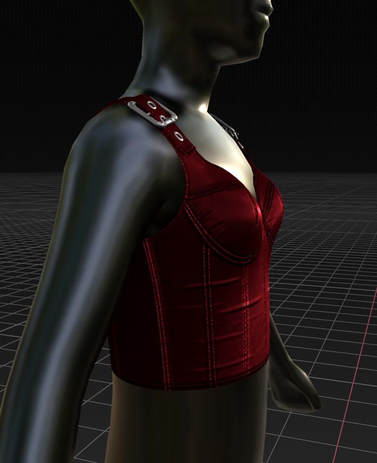 A new top I made on stream tonight to test out the new 2k textures! 

Always fun sharing my process and talking about boring things like retopologising and UV mapping to a captive audience. 🤣

This top isn't quite finished but will hopefully be released this weekend. 🖤
#ROBLOX