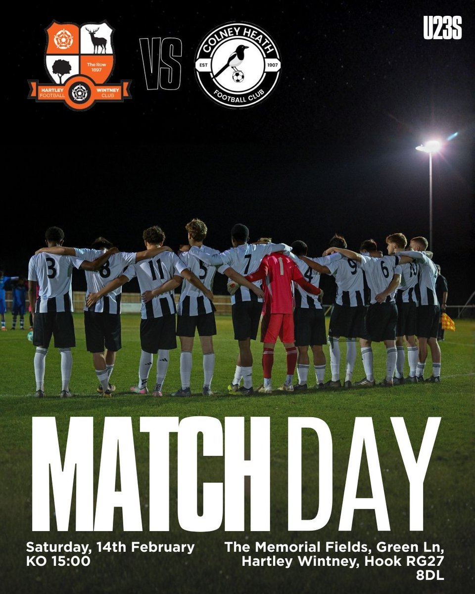 The U23s take on Hartley Wintney away, lets keep that spot at the top of the table #UTH 🩶🖤