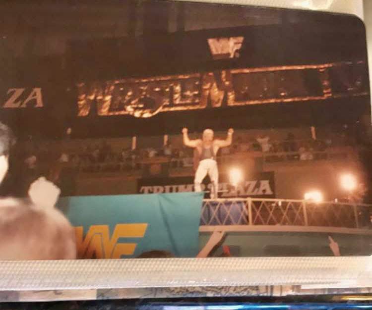 BookProWrestler's tweet photo. Jesse “The Body” Ventura posing at WrestleMania IV. 

Follow here for never before published pictures posted every day. https://t.co/FdhIl9sDVN