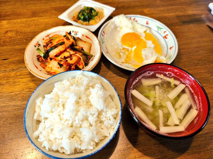 私の朝食を見ていってください

自家製キムチver2です 