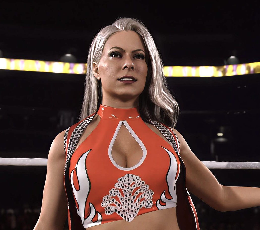 High-definition look at Maryse in WWE 2K26 and finally, she has an alternate attire after a very long time. 

BUT BUT BUT.... we need model update not just attire.

 #WWE2K26 #WWERaw