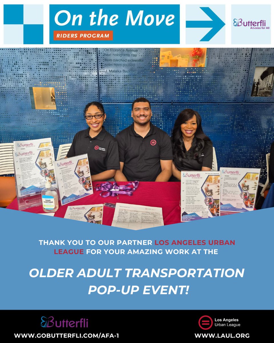 Proud to partner with Los Angeles Urban League for the Older Adult Transportation Pop-Up Event, enhancing mobility and access for all.