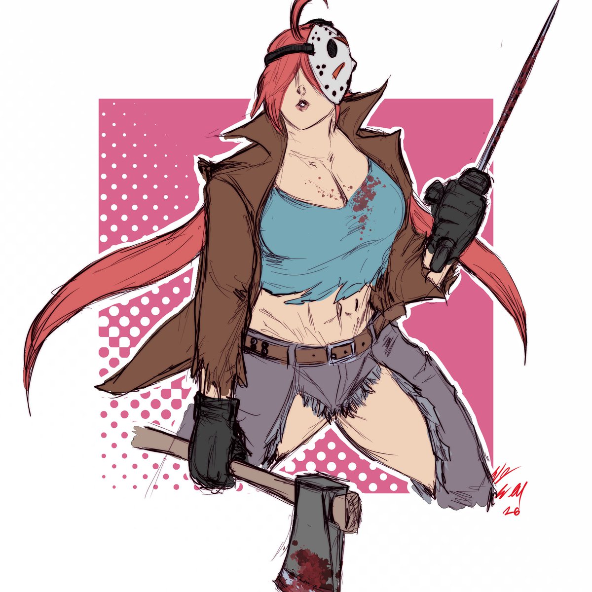 Shermie Vorhees?
I seem to be in a real doodling mood. Happy Friday the 13th