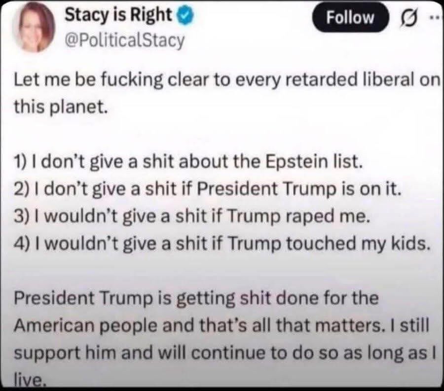 LogisticsLady16's tweet photo. @PoliticalStacy I saw this post on another site. Just wondering if this was a real post by you or if it’s fake. That’s all just wondering 🤔 https://t.co/92A96Rafmb
