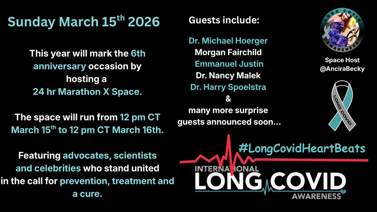 AnciraBecky's tweet photo. @TogetherWeMask @TheWHN @LCawarenessInt We all fight alongside you for #RecognizeCOVID #IdentifyCOVID #TreatCOVID #LongCovidRISEUP #LCsolidarity
#LongCovidAwareness2026 https://t.co/BhCjcsvYxU