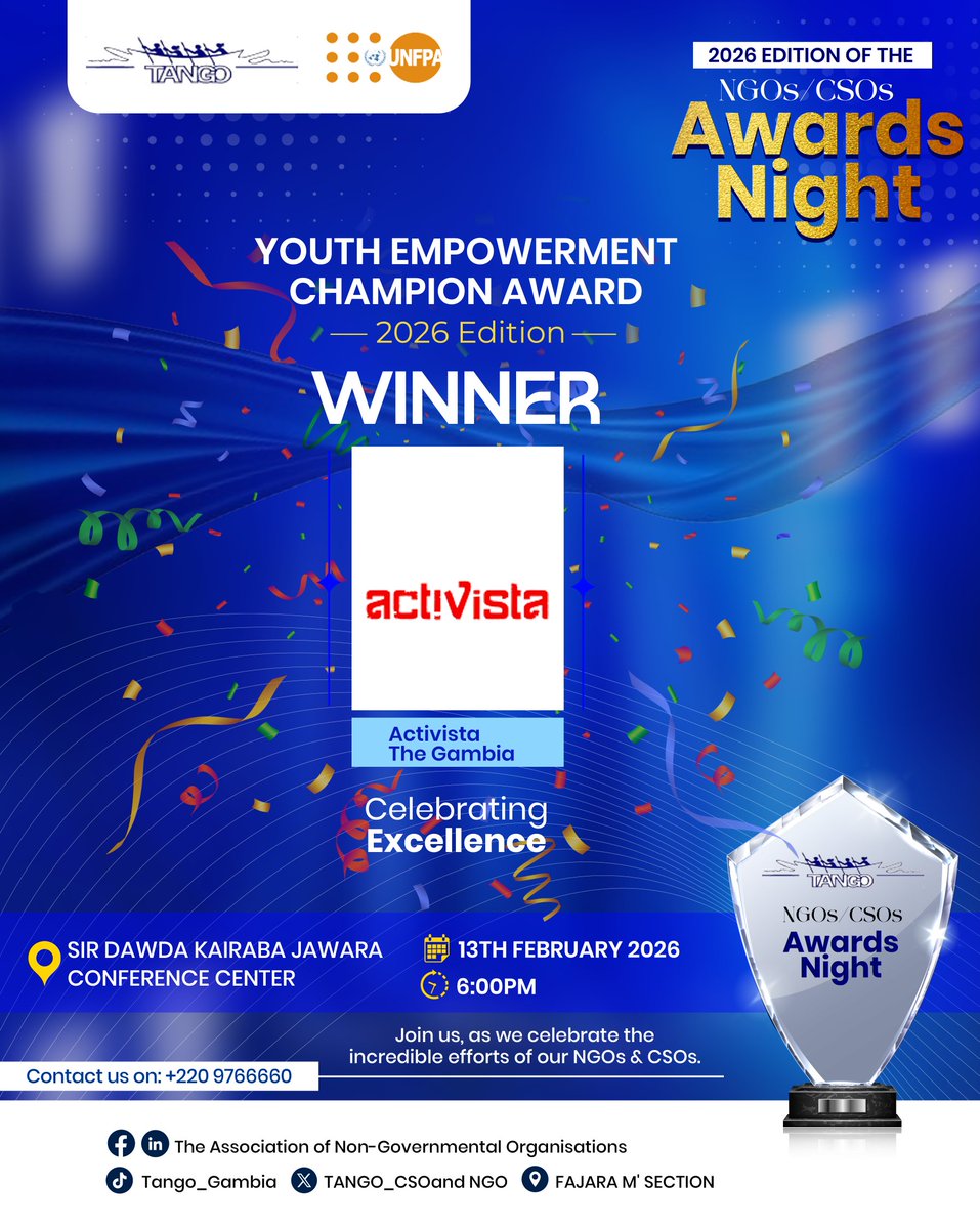 Congratulations <a href="/ActivistaGambia/">Activista The Gambia</a>