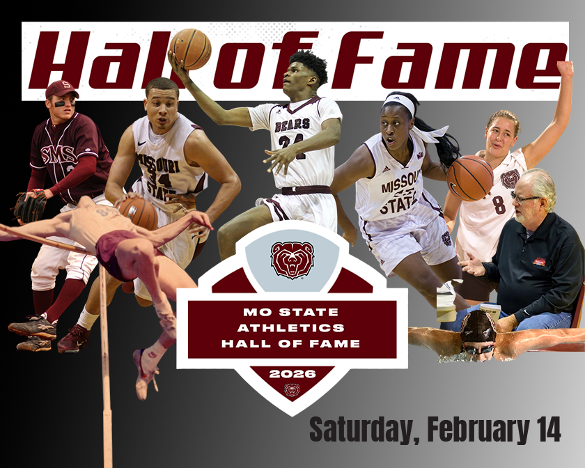 MissouriStBears's tweet photo. Saturday is Hall of Fame Day!! 

Help us honor some of our all-time greats with the induction ceremony at 10 a.m. and recognition of all inductees at halftime of the Bears game at 2:00.

#WeAreMoState |  #AlwaysABear https://t.co/y1zH6n6oKk