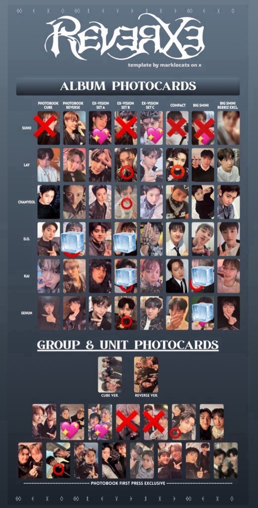 EXO REVERXE トレカ交換 トレカ 譲】写真1枚目（3枚目⭕️） 求