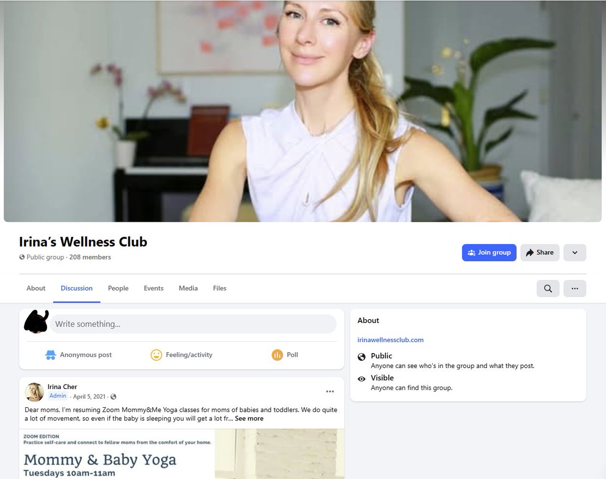 Irina Cher-Gjoni is an Epstein accomplice that set up meetings with one girl after another for him. Naturally, that means the DOJ redacted her name in EFTA02422494 and others, but we got it out. 
Irina is currently running a "wellness club" targeting young mothers.