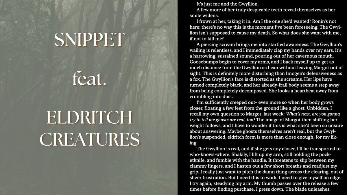 NA horrorfantasy w/ series potential:

SUCH A FICKLE FATE follows college senior Viv as she searches for a mysteriously-scarred young man who’s been appearing in her dreams, in order to break a fatal generational curse targeting a line of Seers.

#MupPit #Q #F #R #Folk #NA