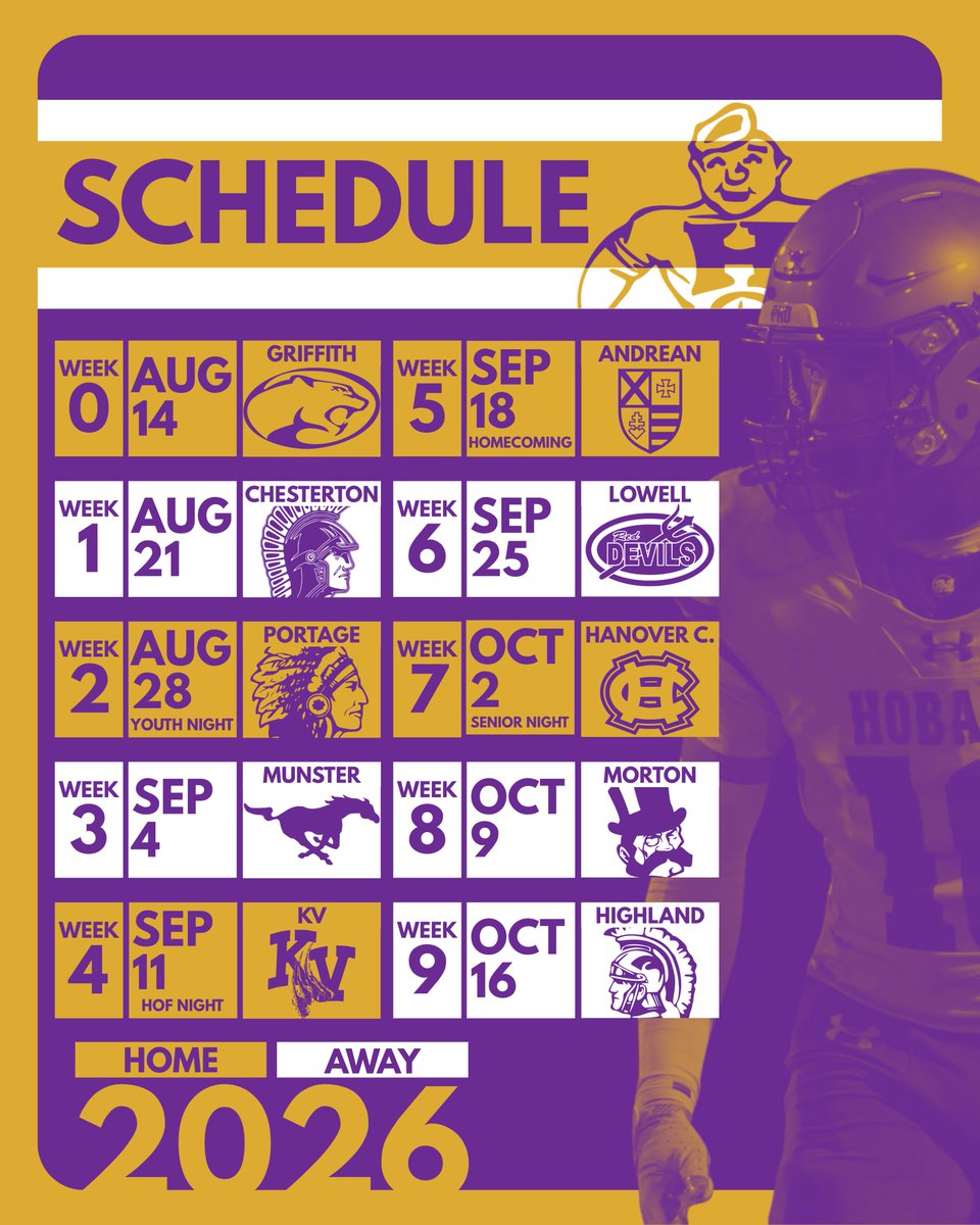 brickiesfb's tweet photo. 2026 Schedule! Go Bricks! 

#WorkWorkWork 🟪🟨🧱 https://t.co/hNloNjTWpN