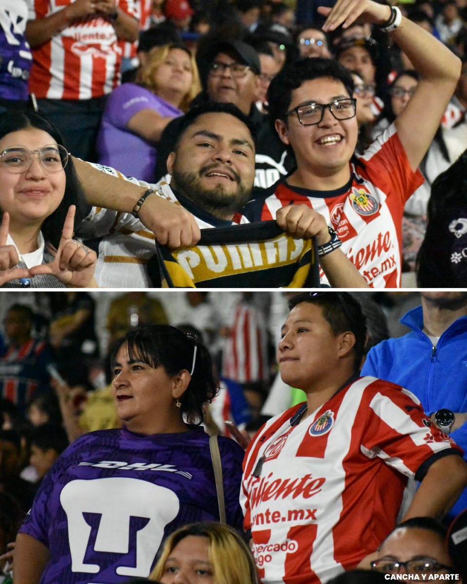 Queremos que el futbol femenil se mantenga así, con la rivalidad prevaleciendo en el terreno de juego, pero la fraternidad en las gradas.
Aquí algunas postales del <a href="/PumasMXFemenil/">PumasMX Femenil</a> 1-0 <a href="/ChivasFemenil/">Chivas Femenil</a>. 
📸 <a href="/YahellYaiza/">Yaiza</a>