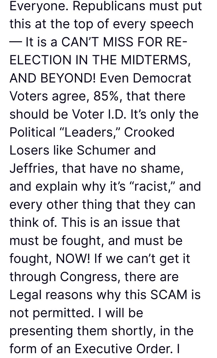 benedtl's tweet image. Again, I'm calling on Oregon's Republican elected officials to support IP37 which requires Voter ID and secures our elections, while still allowing verified absentee voting by mail. 

This is a message from our President: "IT IS A CAN'T MISS FOR RE-ELECTION IN THE MIDTERM AND